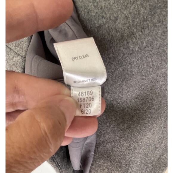 Garnet Hill Modern Duffle Coat Wool Blend Gray Sz 16 Designer Luxury Jacket - Picture 6 of 10